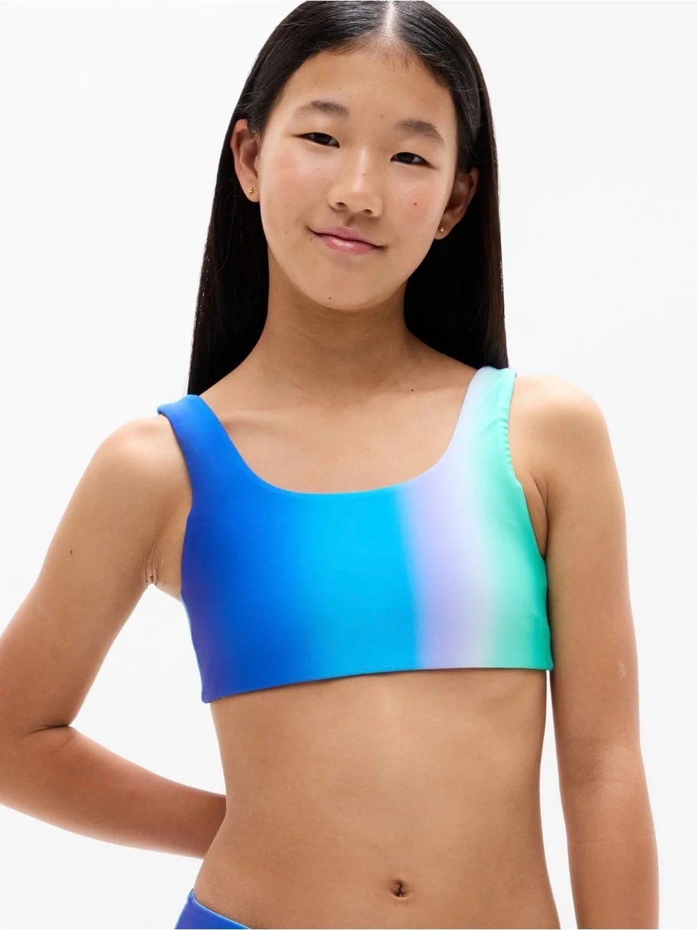 NWT Athleta Girl 2Piece Scoop Cloud Bikini Top & Swim Shortie Sz 14